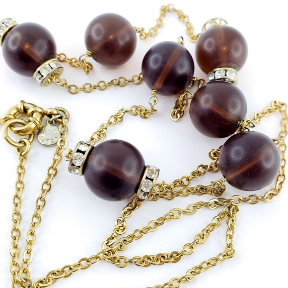 J. Crew long necklace brown acrylic beads - Picture 15 of 16